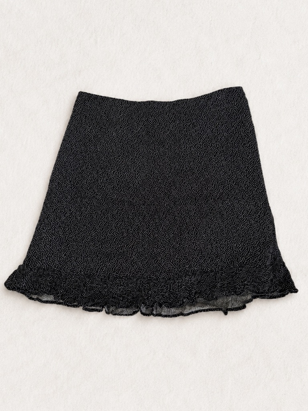 Abercrombie & Fitch Black Mini Skirt with Subtle Dot Detail